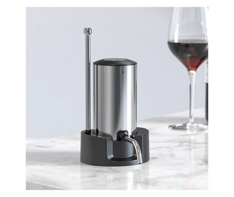 Decantor cu aerator electric, AB Luxury Concept®, pentru vin cu baza suport inclusa, usor de utilizat si depozitat, design elega
