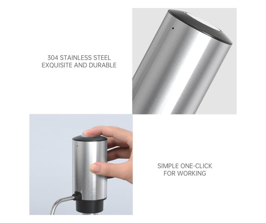 Decantor cu aerator electric, AB Luxury Concept®, pentru vin cu baza suport inclusa, usor de utilizat si depozitat, design elega - 5