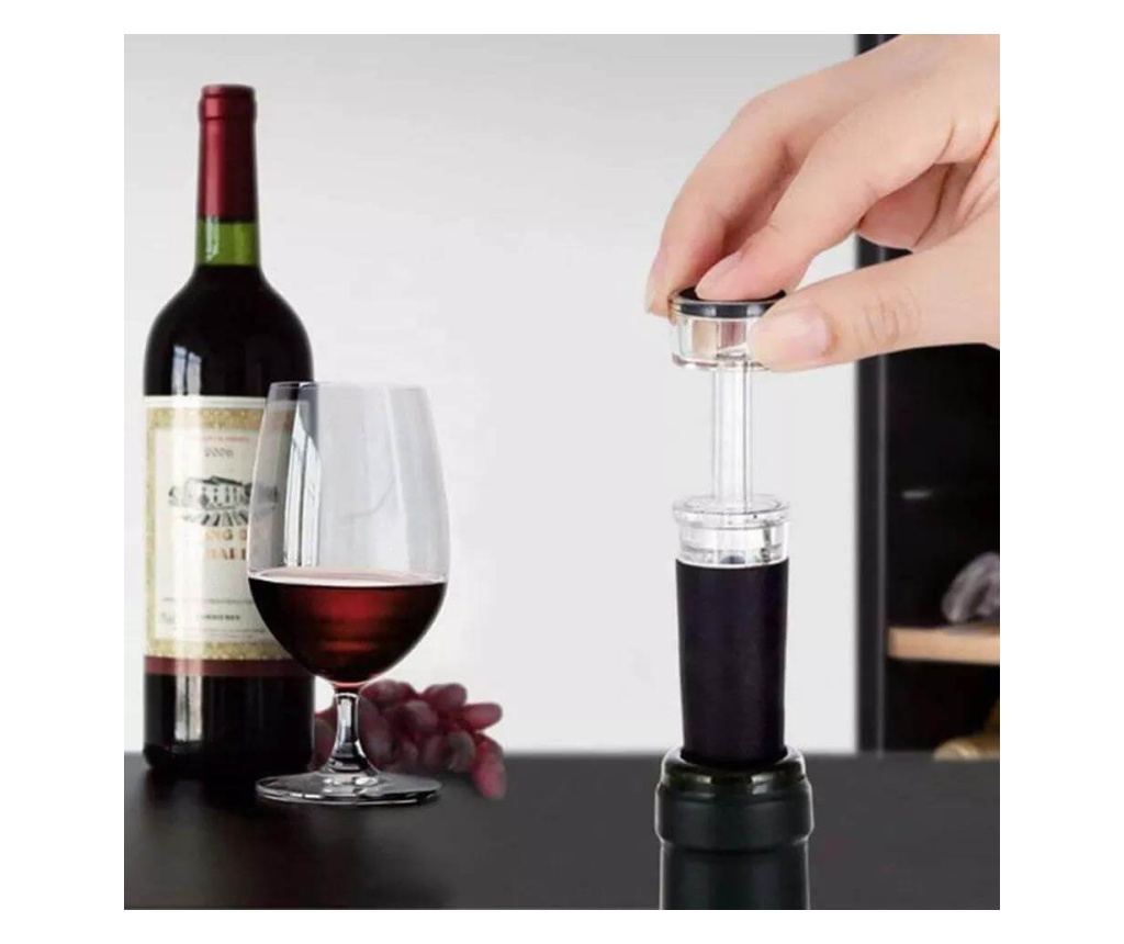 Set 2-in-1 pentru vin, aerator pourer vin + dop vacuum, AB Luxury Concept®, cu sistem de blocare, reutilizabil, potrivit pentru - 3