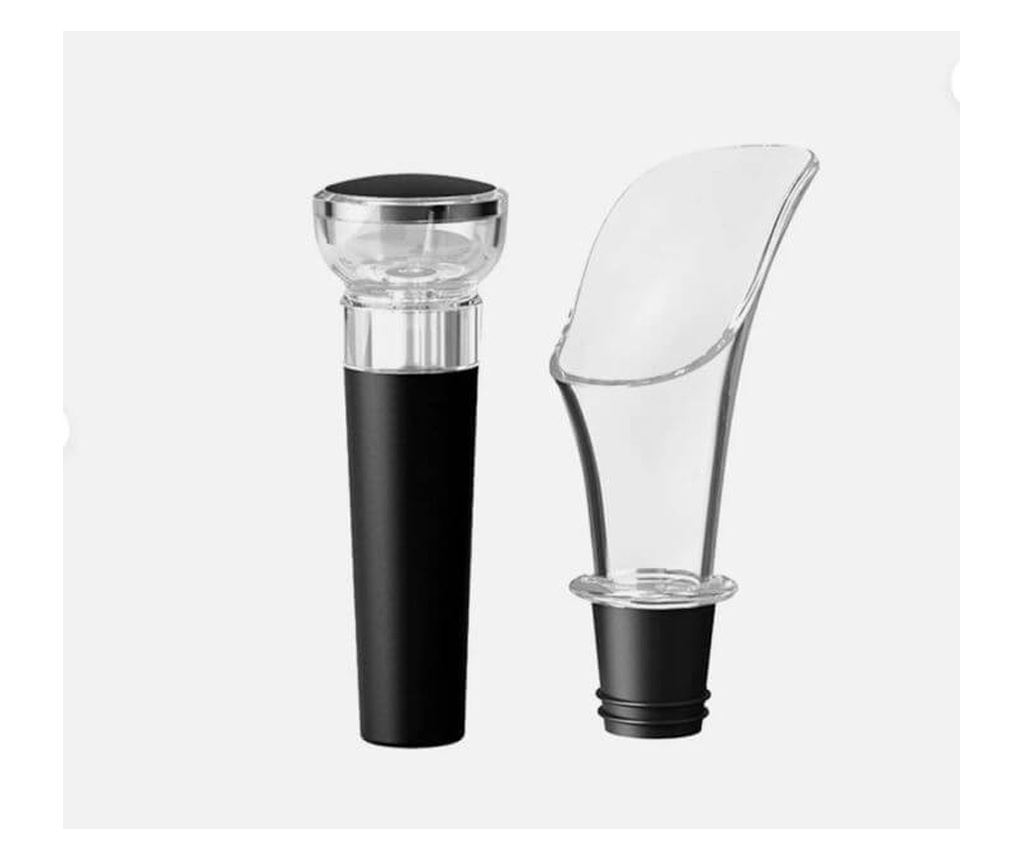 Set 2-in-1 pentru vin, aerator pourer vin + dop vacuum, AB Luxury Concept®, cu sistem de blocare, reutilizabil, potrivit pentru - 8