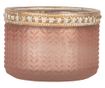 Rose Gold Glass Candle Holder Ø 7x4 cm thumbnail 1