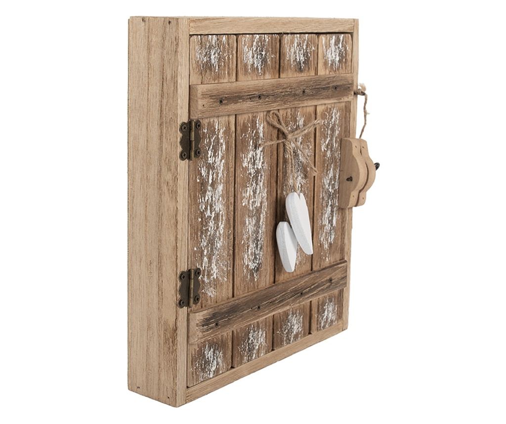 Brown Wooden Key Box 24x7x30 cm - 3