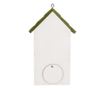 Birdhouse, Wood, White, Green, Yellow, Lily of the Valley Decor, 15x10x22 cm thumbnail 2