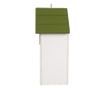 Birdhouse, Wood, White, Green, Yellow, Lily of the Valley Decor, 15x10x22 cm thumbnail 3