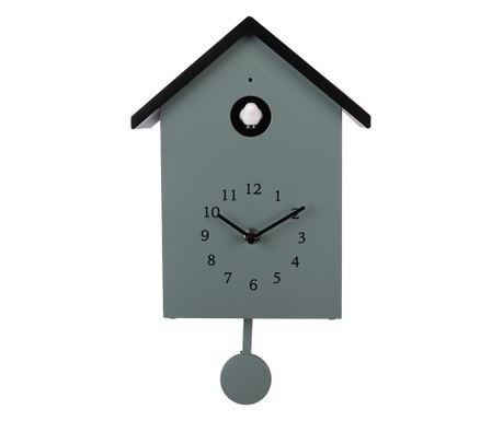 Wall Clock with Pendulum and Cuckoo 20x10x26 cm