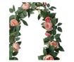 Artificial Rose Garland Pink Green 10x10x150 cm thumbnail 2