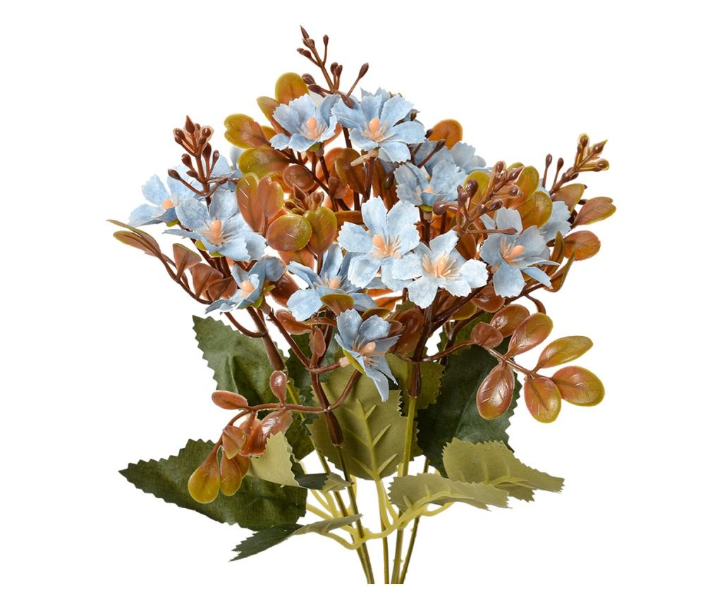Blue and Green Artificial Flower Bouquet 10x10x33 cm - 2