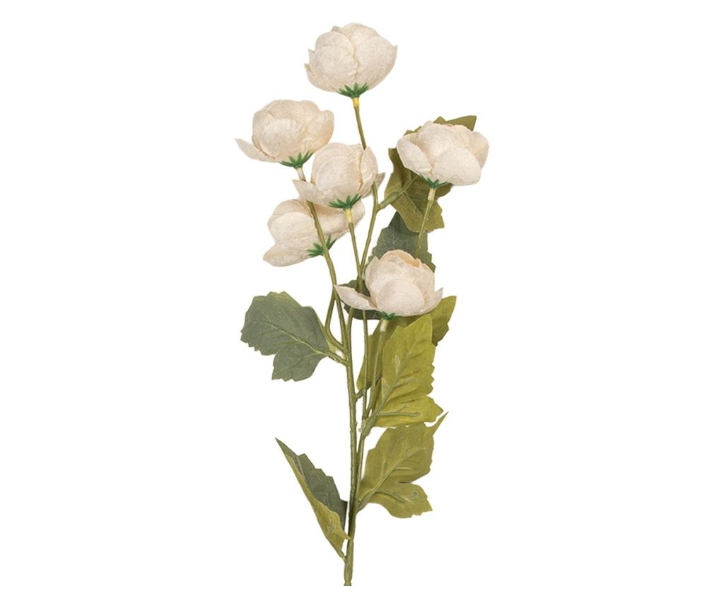 White and Green Artificial Flowers 10x10x63 cm - 2