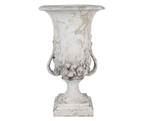 Vintage White Polystone Flower Pot Ø 30x46 cm
