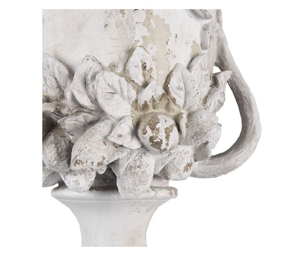 Vintage White Polystone Flower Pot Ø 30x46 cm - 4