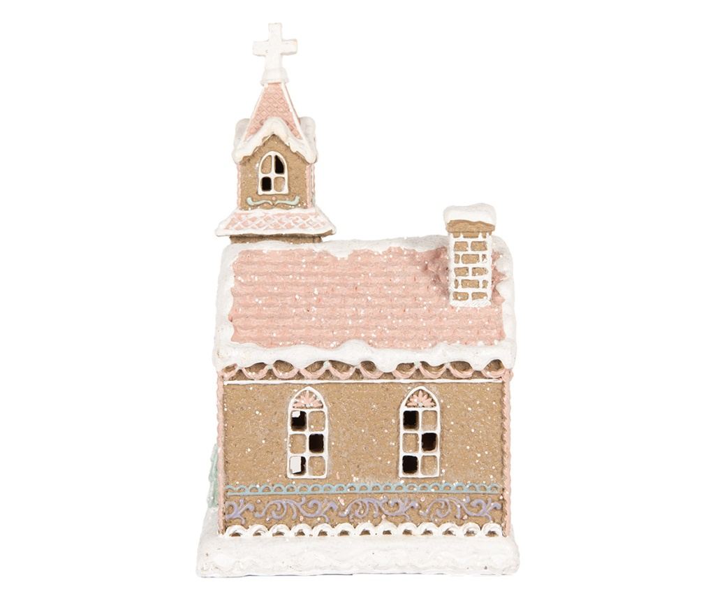 Gingerbread House Christmas Polyresin Multicolored with LED 14x12x23 cm - 3