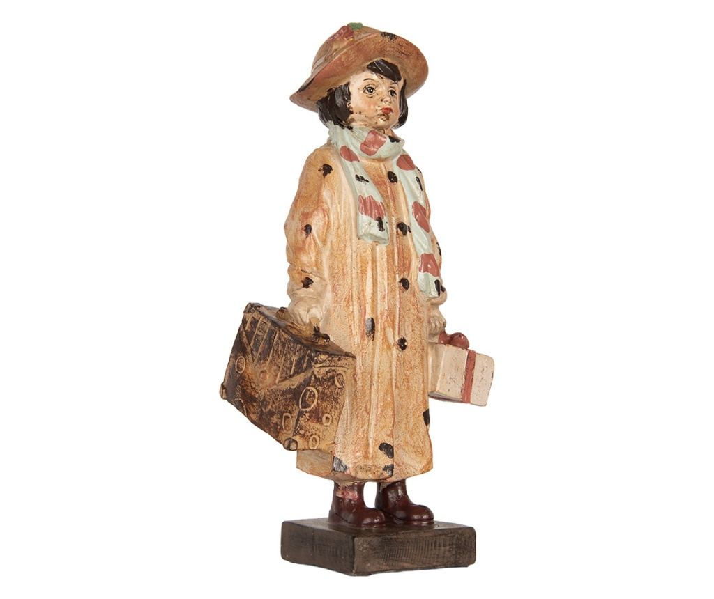Multicolor Polyresin Girl Figurine 14x9x27 cm - 3