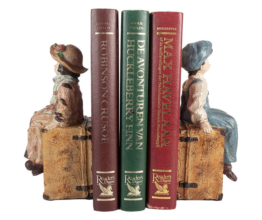 Set of 2 Multicolored Polyresin Bookends - Children Design (2) 19x10x22 cm - 5