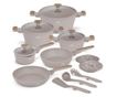 Комплект тенджери и тигани Berlinger Haus BH 8344, 15 части, цвят Nordic Taupe, сив, незалепващ, подходящ за индукция thumbnail 1