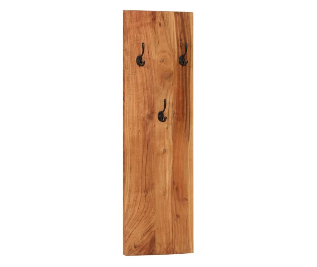 Zidna vješalica za kapute, set od 2 kom. 36x3x110 cm, masivno drvo akacije - 12