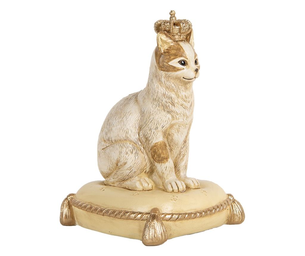 Golden Beige Kitten Figurine, 13x13x20 cm - 4