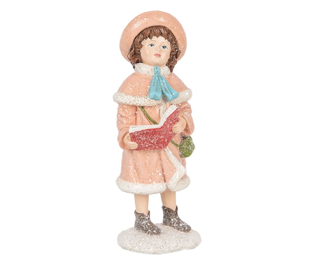 Christmas Girl Figurine, Polyresin, Multicolor, 8x9x18 cm - 4