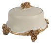 Beige and Gold Polyresin Jewelry Box Ø 14x9 cm thumbnail 1