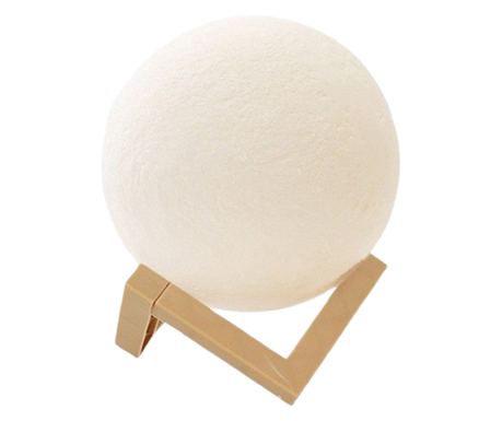 Lampa de veghe luna 3D Moon Light eMazing cu diametru de 20 cm, lumina multicolora LED in 7 culori si schimbare culoare prin ati