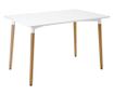 JUMI Modern White Rectangular Table, 120x80x72 cm, for Dining or Office