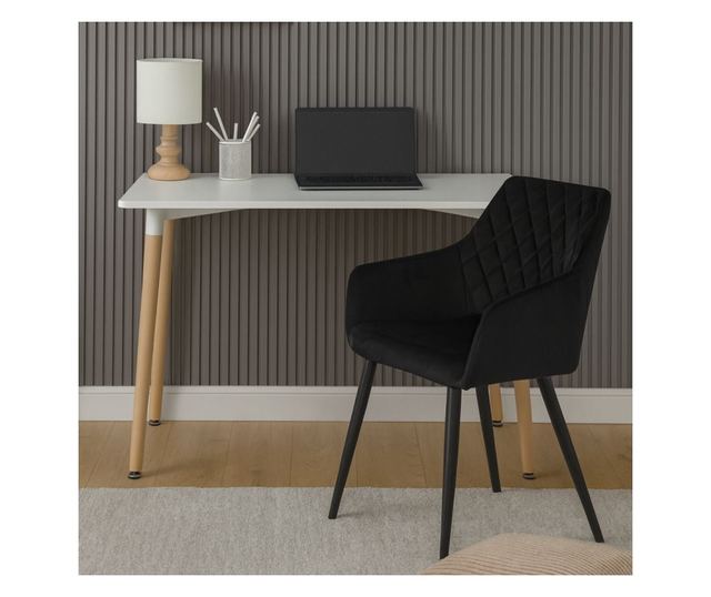 JUMI Modern White Rectangular Table, 120x80x72 cm, for Dining or Office