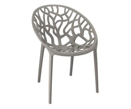 JUMI Albero Stolica za terasu/bistro, PP, siva, 58 x 56 x 80 cm