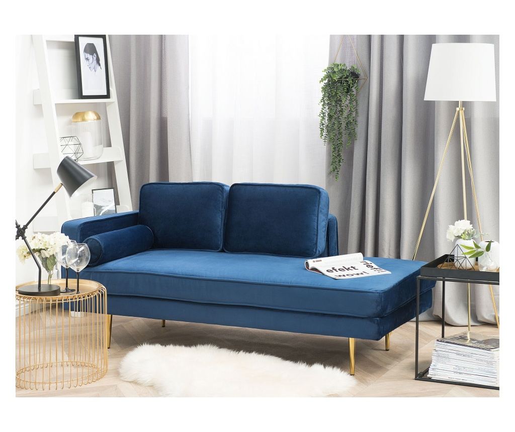 Bal oldali dívány MIRAMAS Bársony Tengerészkék - 1