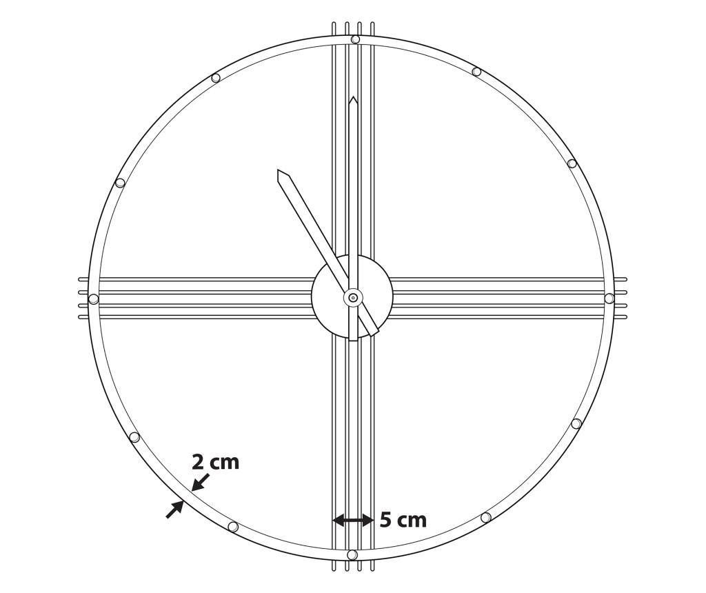 Fali óra ASCONA 64 cm Fém Arany - 3