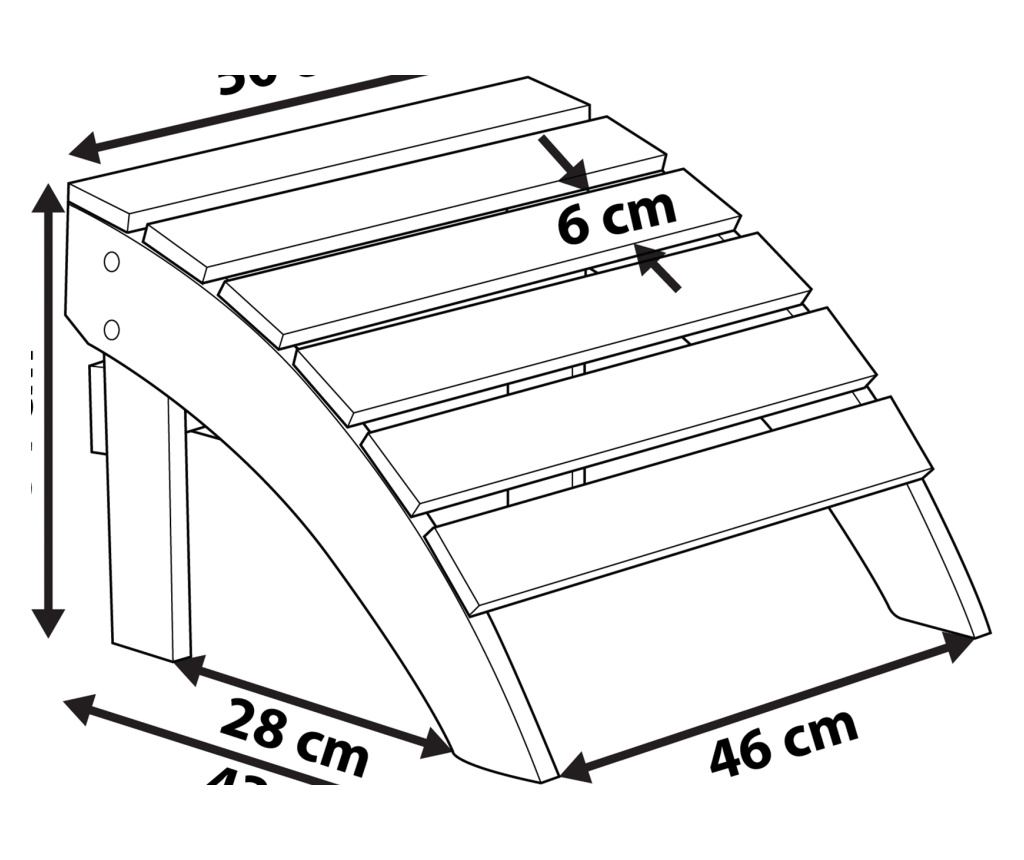 Kerti lábzsámoly ADIRONDACK Sárga - 3