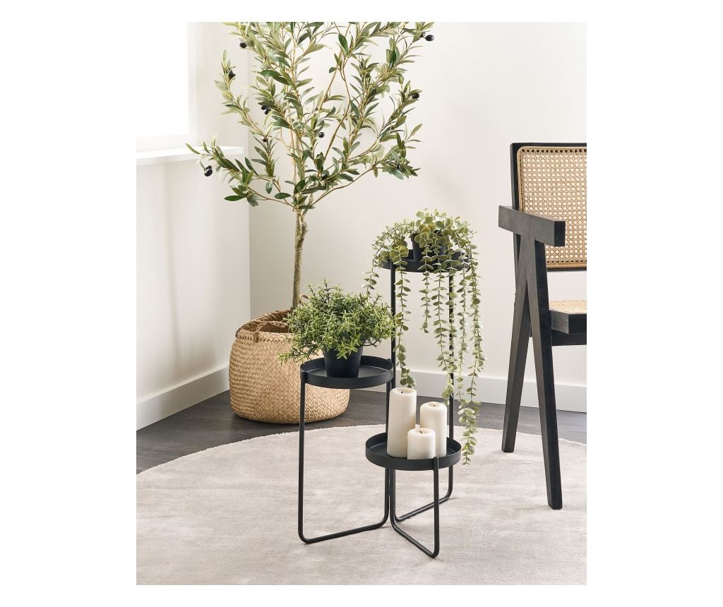 Virágállvány FRAGARIA Fém 42 cm Fekete - 1