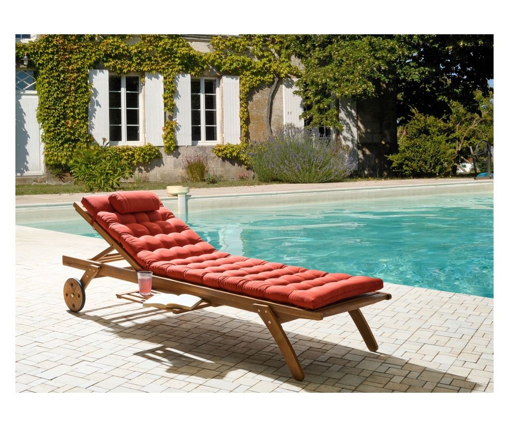 Napozóágy párnával CESANA PREMIUM Akácfa Piros - 1