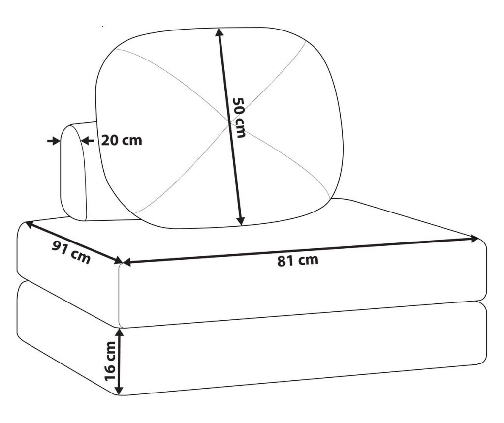 Egyszemélyes kanapéágy OLDEN Zseníliaszövet Barna - 3