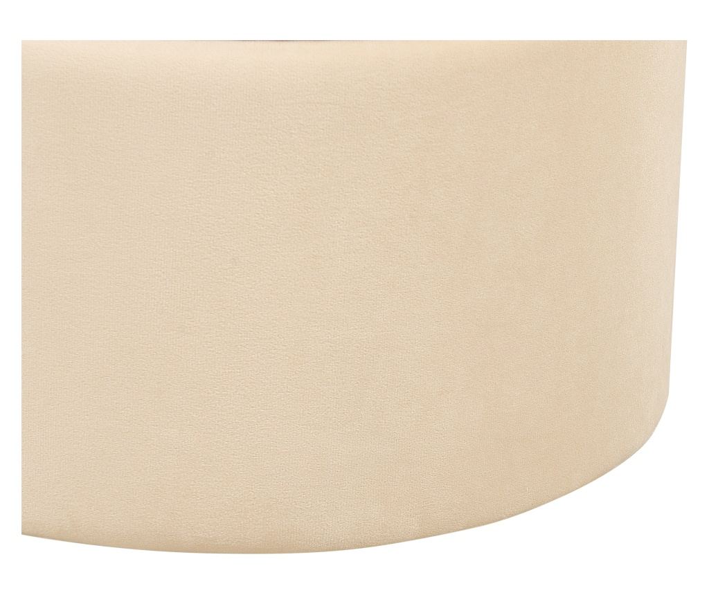 Kétdarabos tárolós puff szett MEDFORD Bársony Világosbézs - 6