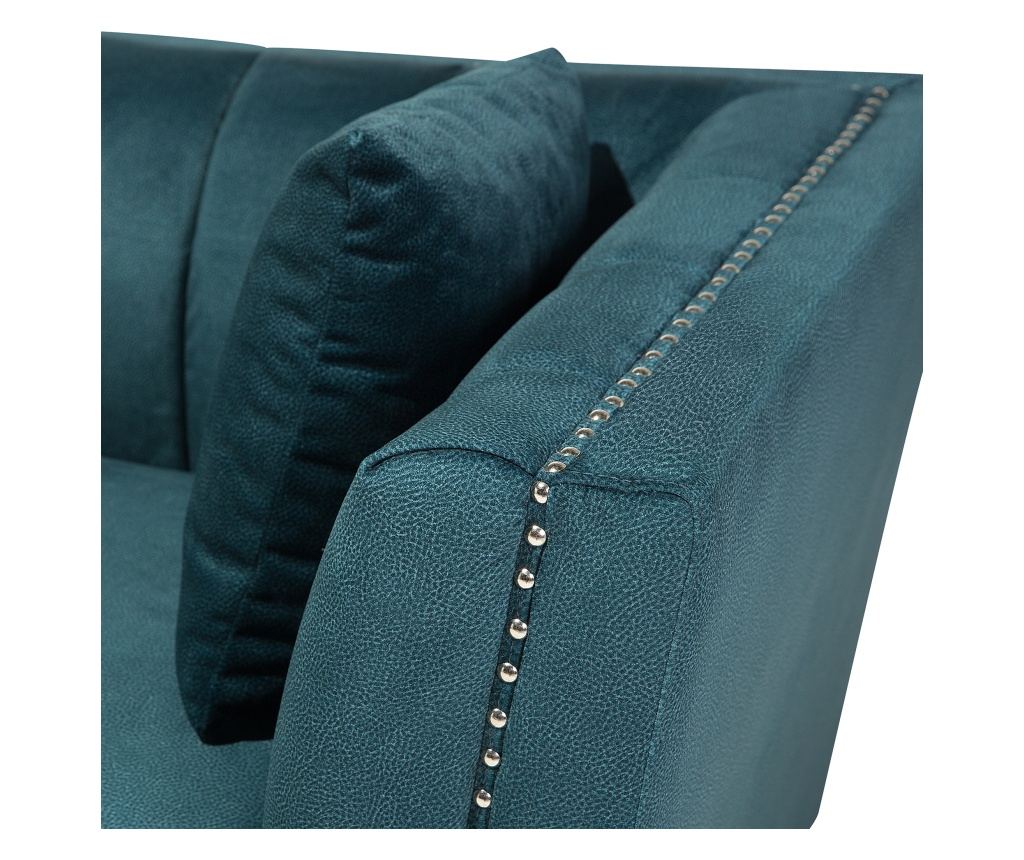 Kanapé 2 személyes GAULA Bársony Kékeszöld - 7