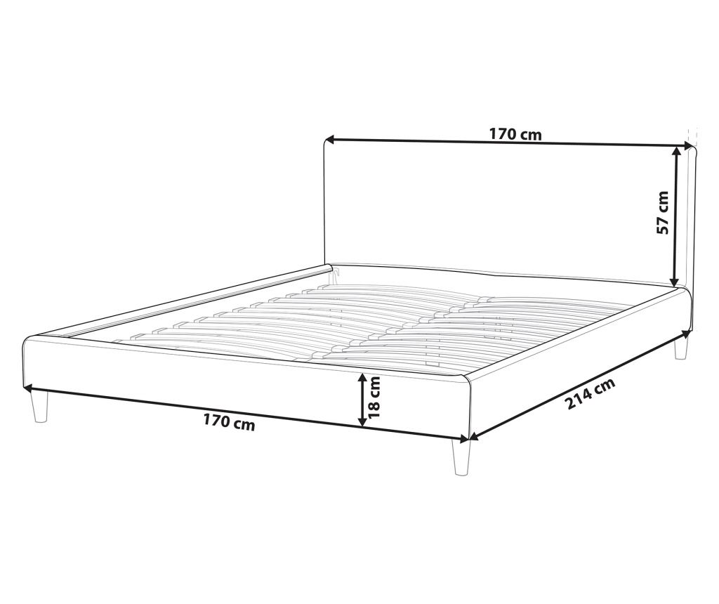 Ágykeret huzat FITOU 160 x 200 cm Világosszürke - 3