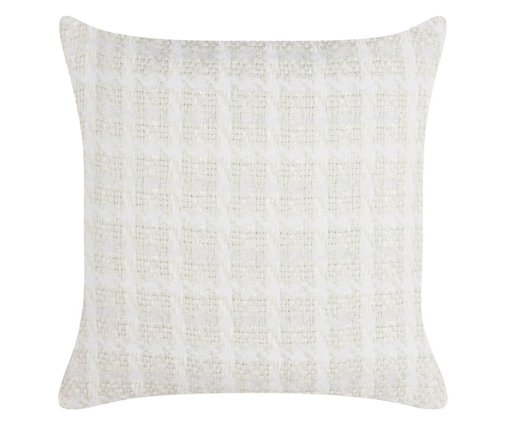 2 db díszpárna DOURIS 45 x 45 cm Világosbézs Kockás - 2