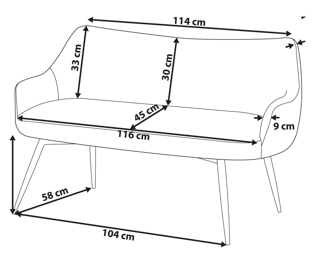 Kanapé 2 személyes ARENDAL Zöld - 3