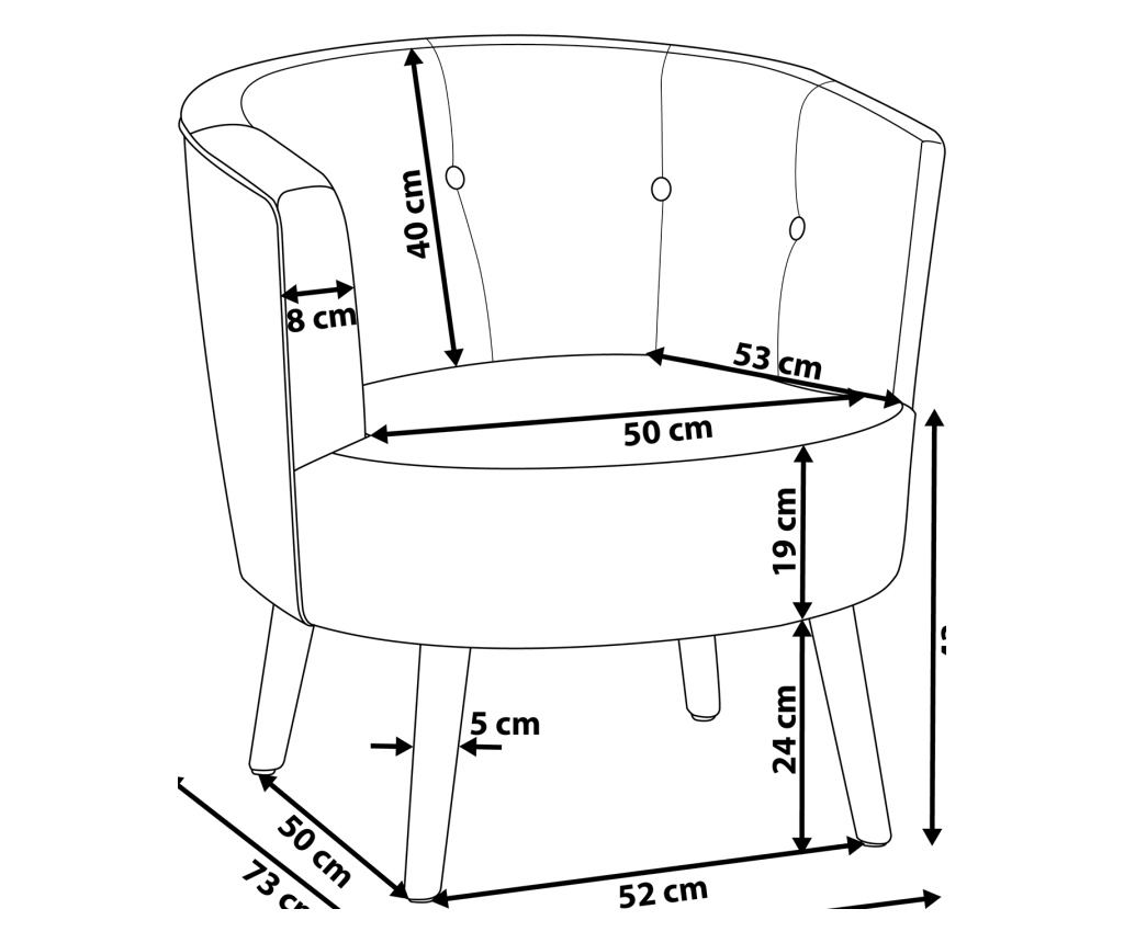 Fotel ODENZEN Buklé Fehér - 3