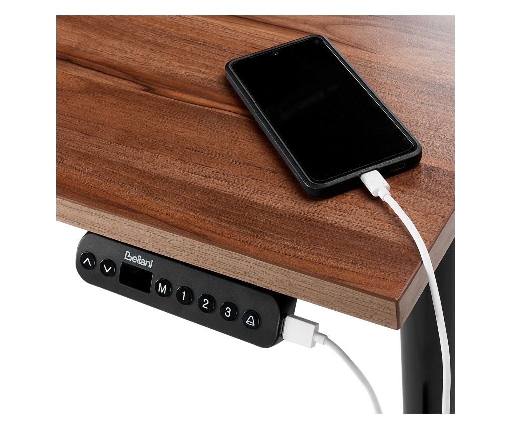 Elektromosan állítható asztal DESTINES Szürke/fekete 160 cm 72 cm - 8