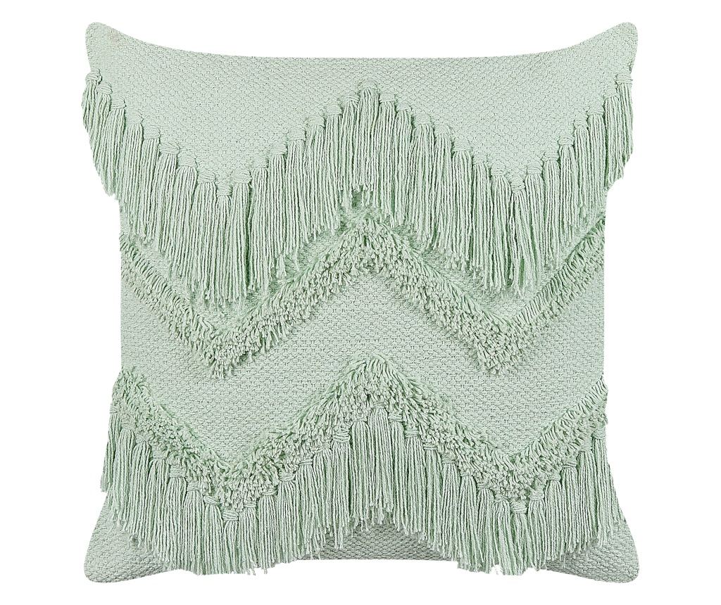 2 db díszpárna BACOPA Pamut 45 x 45 cm Zöld Cikk-cakk mintás - 4