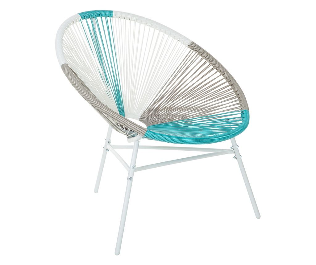 Kétdarabos kerti szék szett ACAPULCO PE Rattan Fehér - 2