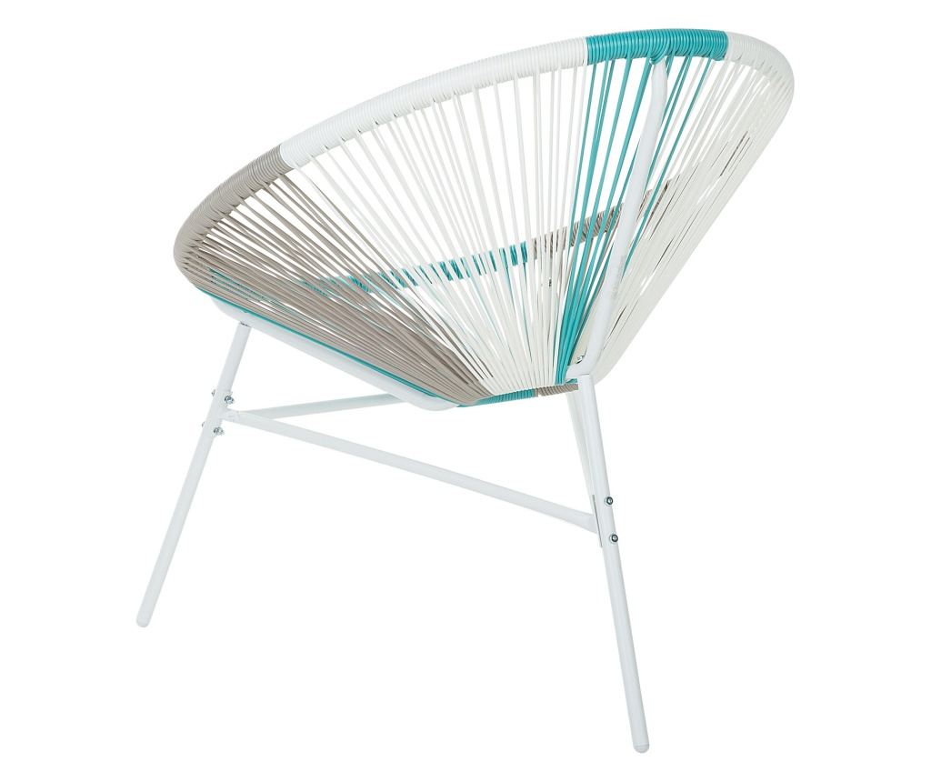 Kétdarabos kerti szék szett ACAPULCO PE Rattan Fehér - 5
