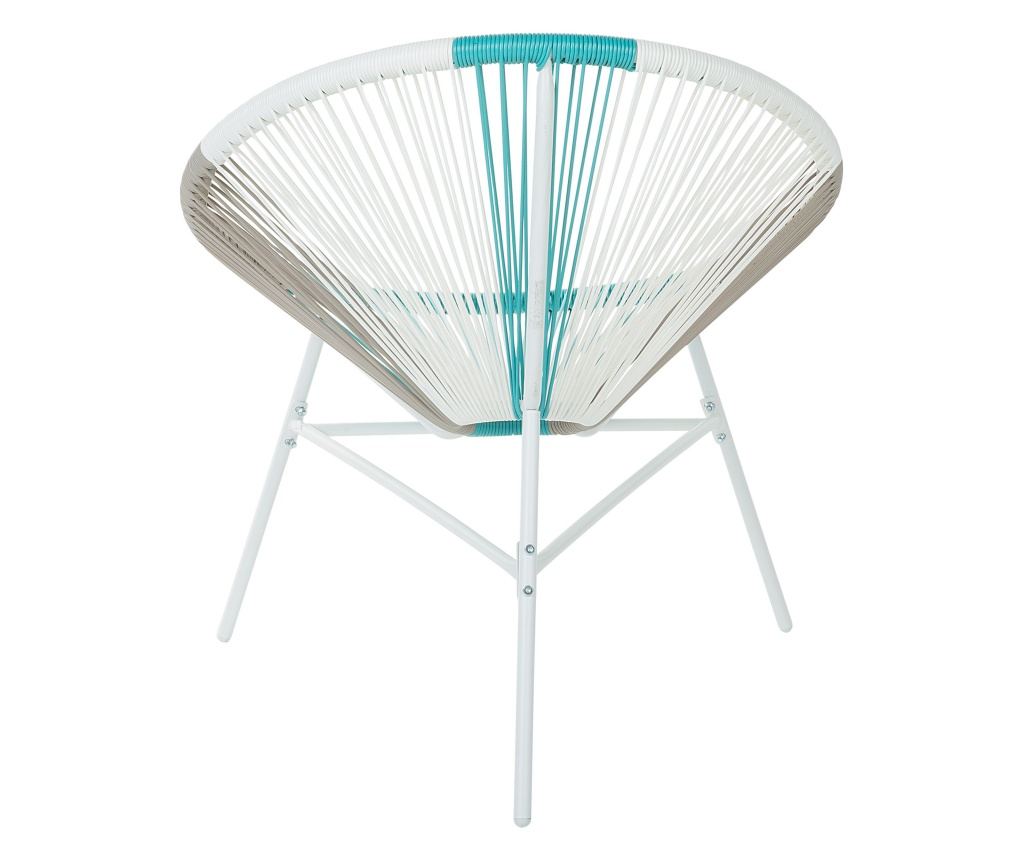 Kétdarabos kerti szék szett ACAPULCO PE Rattan Fehér - 6