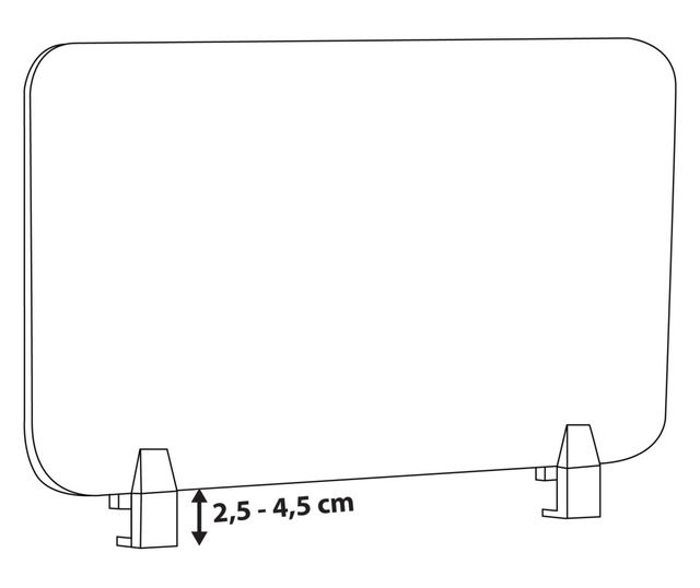 Dark Grey WALLY Desk Separator