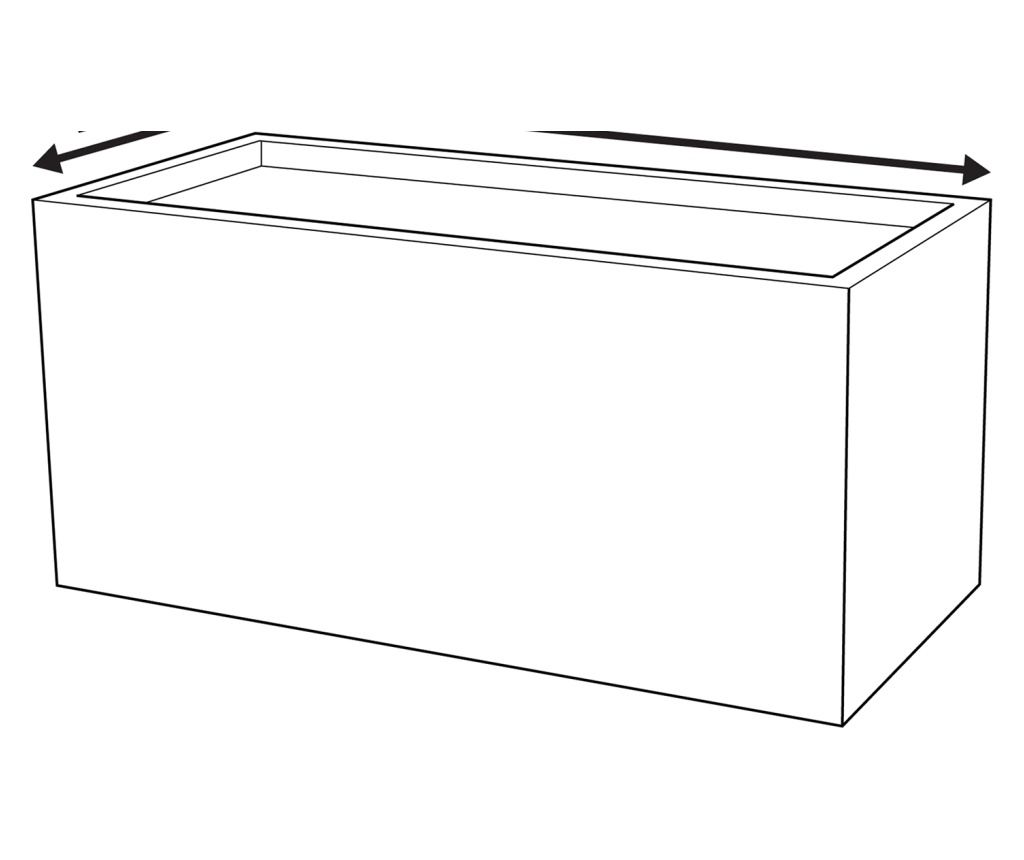 Virágcserép MYRA 50 cm Szürke - 3