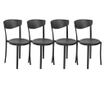 Étkezőszék nyolcdarabos szettben VIESTE Fekete thumbnail 2