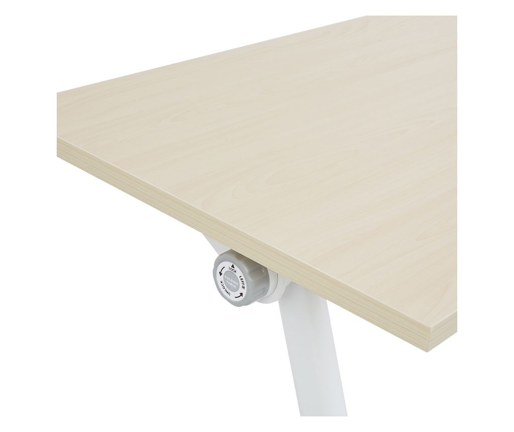 Összecsukható íróasztal BENDI Világosbarna 160 cm 60 cm kerekekkel - 14
