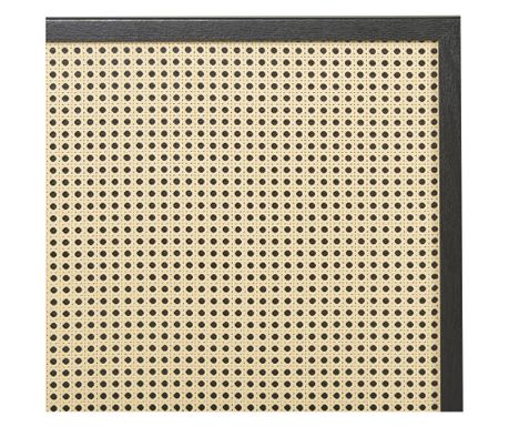 Ágy Rattan MONPAZIER 140 x 200 cm Fekete