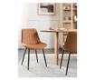 Étkezőszék kétdarabos szettben DUBROVNIK Műbőr Barna thumbnail 1