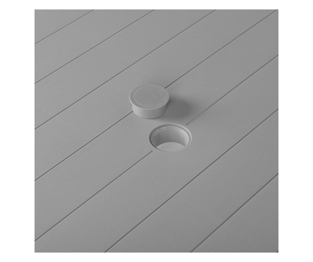 Kerti asztal FOSSANO 140 cm 80 cm Világosszürke - 6